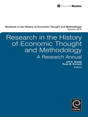 cover image of Research in the History of Economic Thought and Methodology, Volume 28A